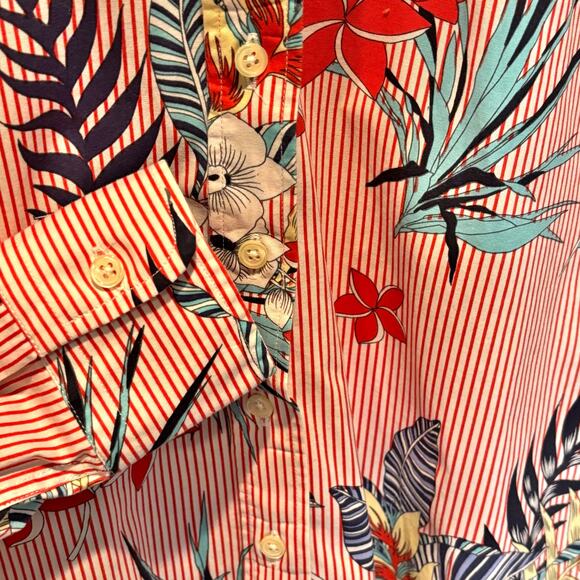 Rochelle Behrens The Shirt Floral & Striped Button Down - size XS - Picture 2 of 6